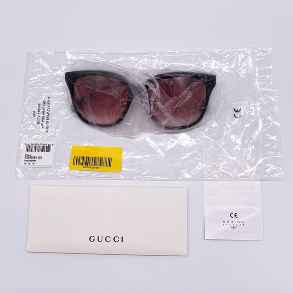NEW GUCCI GG0800SA 002 CAT EYE BLACK RED SUNGLASSES GUCCI - Picture 14 of 15